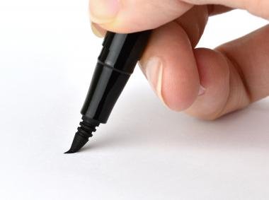 Pentel ecsettoll kétvégű - fekete
